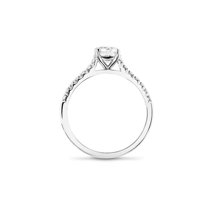 Phillip Jennings Jewellery London 0.90ct Natural Diamond Engagement Ring In Platinum Side View