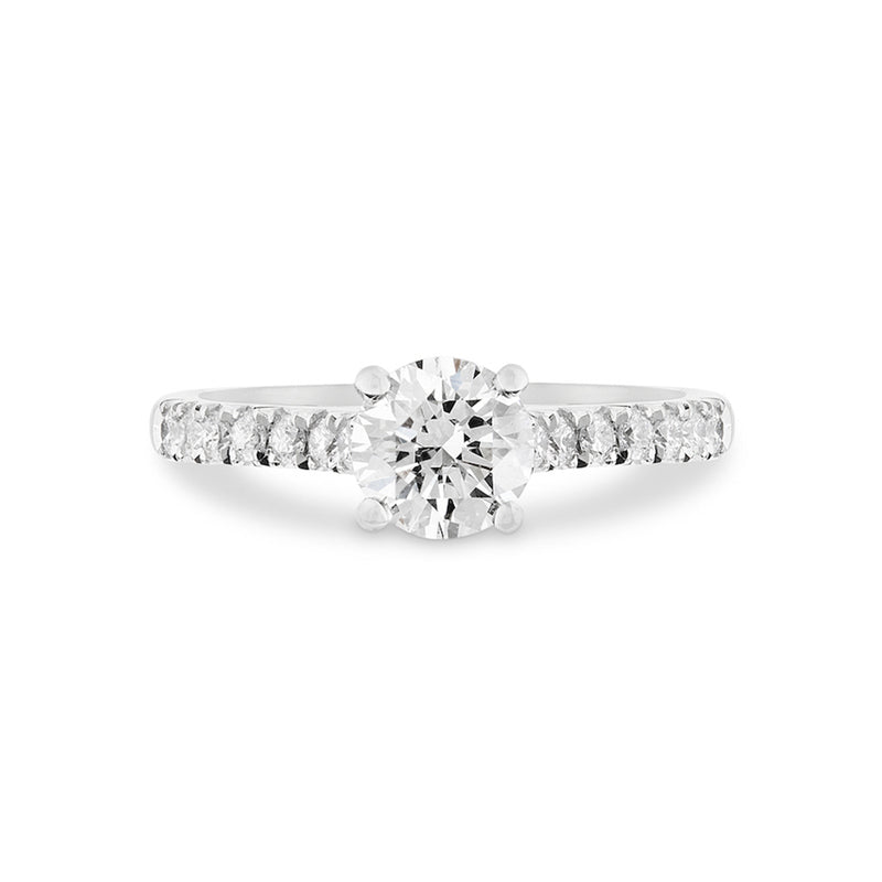 Phillip Jennings Jewellery London 0.90ct Natural Diamond Engagement Ring In Platinum Top View