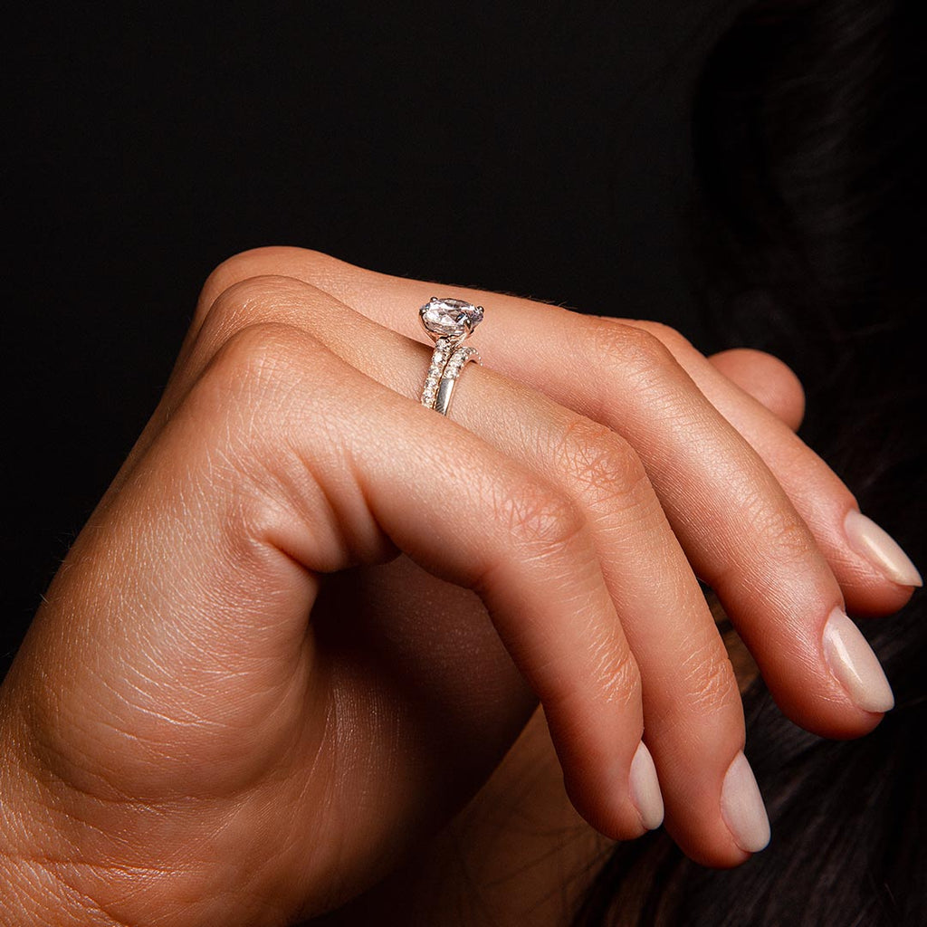 Phillip Jennings Jewellery Handmade Fine Diamond Set Platinum Wedding Band And Diamond Engagement Ring Lookbook
