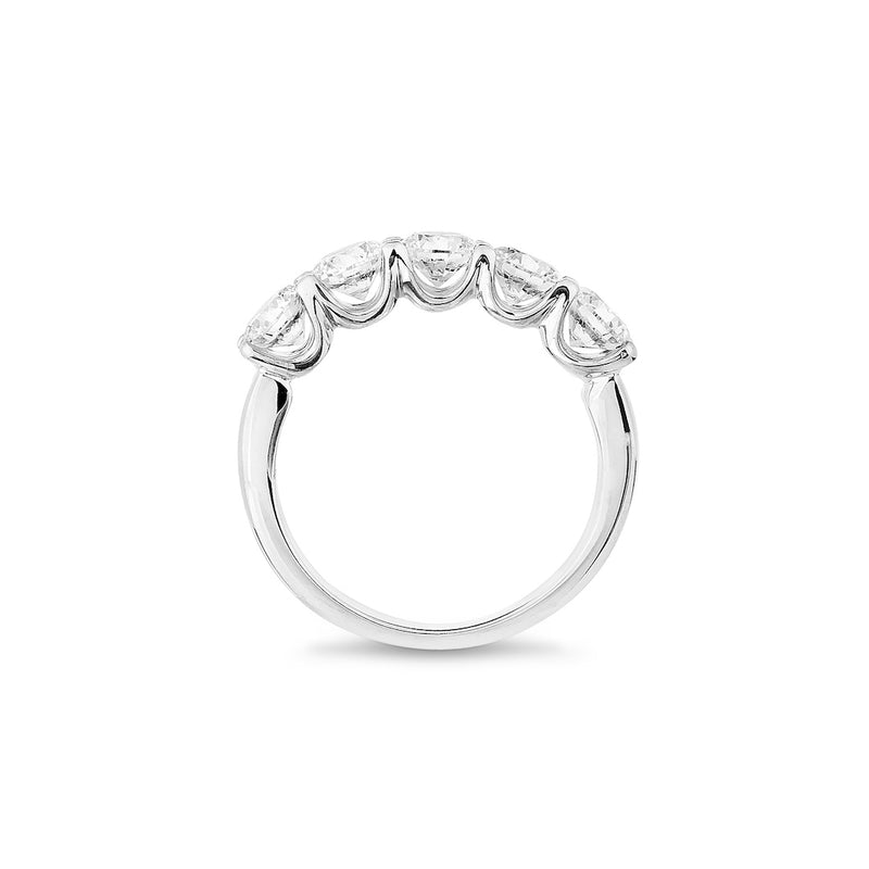 Phillip Jennings Jewellery Five Stone Diamond Wedding Ring Side View